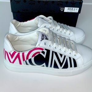 MCM large logo low top sneakers